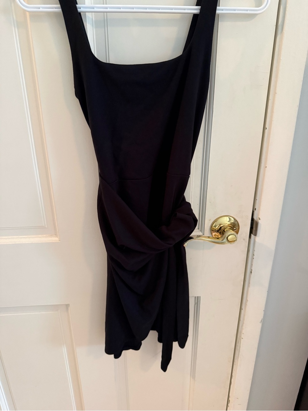 Wilfred Black Draped Midi Dress - Picture 1 of 4